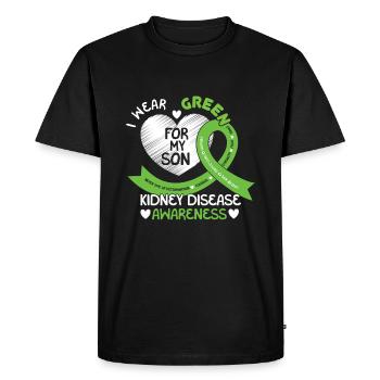 Mars, je porte la sensibilisation aux maladies rénales de Green Son - T-shirt Premium bio Homme - noir - Devant - Nico (187cm)