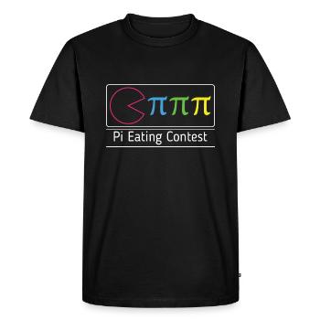 Drôle Pi Manger Math Vacances Mathématiques Humour Pi - T-shirt Premium bio Homme - noir - Devant - Nico (187cm)