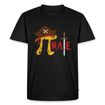 Love Pi Pirate Math Holiday Mathématiques Pi Day - T-shirt Premium bio Homme - noir - Devant - Nico (187cm)