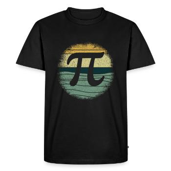 Vintage Pi Math Holiday Mathématiques Drôle Pi Day - T-shirt Premium bio Homme - noir - Devant - Nico (187cm)