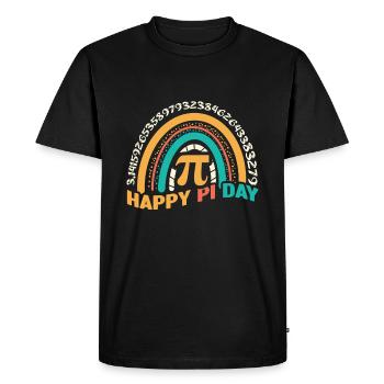 Retro Pi Math Holiday Mathématiques Groovy Pi Day - T-shirt Premium bio Homme - noir - Devant - Nico (187cm)