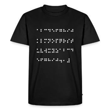 Braille Dots Language Braille Alphabet - Men's Premium Organic T-Shirt - black - Front - Nico (187cm)