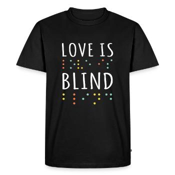 Braille Alphabet Braille Language Braille Love - Men's Premium Organic T-Shirt - black - Front - Nico (187cm)