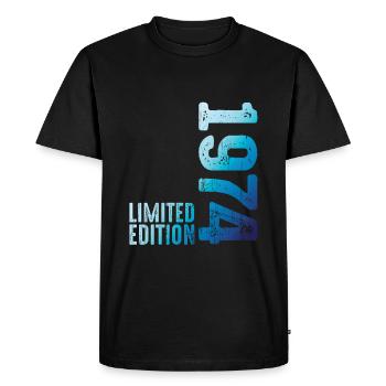 Depuis 1974 Année 1974 Rétro Vintage 1974 Naissance - T-shirt Premium bio Homme - noir - Devant - Nico (187cm)