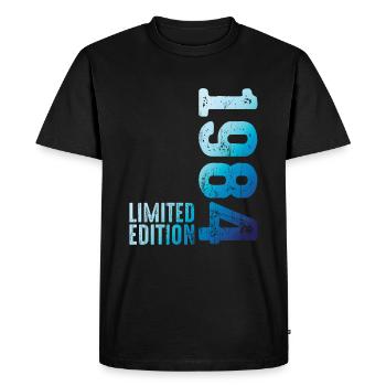 Since 1984 Year 1984 Retro Vintage 1984 Birth - Men's Premium Organic T-Shirt - black - Front - Nico (187cm)