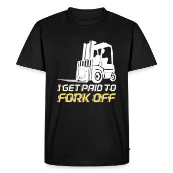 Fork Off Forklift Driver Opérateur de chariot élévateur - T-shirt Premium bio Homme - noir - Devant - Nico (187cm)