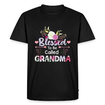 Appelé grand-mère Fête des mères - T-shirt Premium bio Homme - noir - Devant - Nico (187cm)