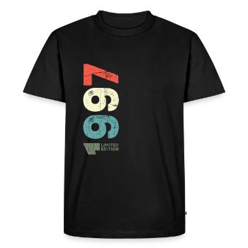 Depuis 1997 Année 1997 Rétro 1997 Millésime 1997 - T-shirt Premium bio Homme - noir - Devant - Nico (187cm)