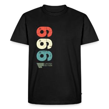 Since 1999 Year 1999 Retro 1999 Vintage 1999 - Men's Premium Organic T-Shirt - black - Front - Nico (187cm)