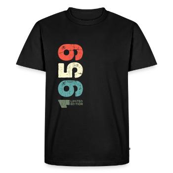Depuis 1959 Année 1959 Rétro 1959 Millésime 1959 - T-shirt Premium bio Homme - noir - Devant - Nico (187cm)
