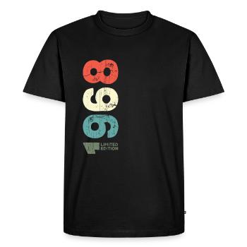 Depuis 1968 Année 1968 Rétro 1968 Millésime 1968 - T-shirt Premium bio Homme - noir - Devant - Nico (187cm)