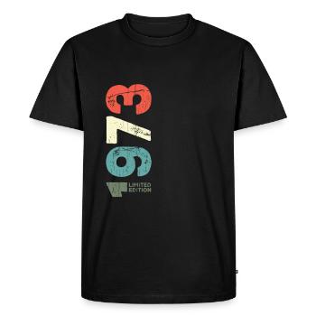 Depuis 1973 Année 1973 Rétro 1973 Millésime 1973 - T-shirt Premium bio Homme - noir - Devant - Nico (187cm)