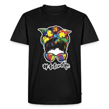 Proud Mom Mommy Puzzle Autism Awareness - T-shirt Premium bio Homme - noir - Devant - Nico (187cm)