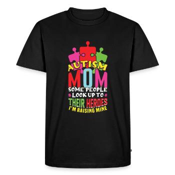 Autism Mom Mommy Puzzle Autism Awareness - Men's Premium Organic T-Shirt - black - Front - Nico (187cm)