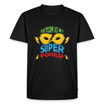 Héros Puzzle coloré Mon pouvoir est la sensibilisation à l’autisme - T-shirt Premium bio Homme - noir - Devant - Nico (187cm)
