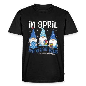 April Wear Blue Puzzle Autism Awareness Day - Men's Premium Organic T-Shirt - black - Front - Nico (187cm)