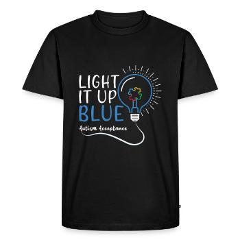 Acceptance Light April Blue For Autism Awareness - Men's Premium Organic T-Shirt - black - Front - Nico (187cm)