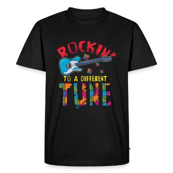 Rocking Different Tune Autism Awareness - Men's Premium Organic T-Shirt - black - Front - Nico (187cm)