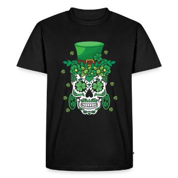 El Dia De Los Muertos Mardi Gras Costume Flower - Men's Premium Organic T-Shirt - black - Front - Nico (187cm)