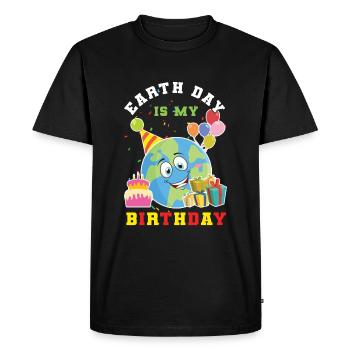 Protéger les océans Jour de la Terre Ma naissance - T-shirt Premium bio Homme - noir - Devant - Nico (187cm)