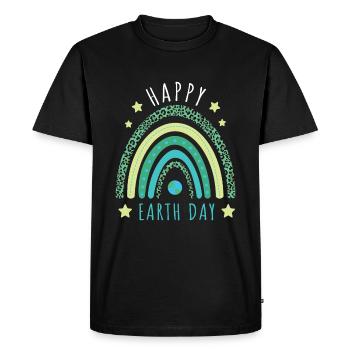Journée Arc-en-ciel Save Nature Oceans Jour de la Terre - T-shirt Premium bio Homme - noir - Devant - Nico (187cm)