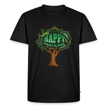 Sauvons l’arbre Nature Journée des océans Sauvons la nature Jour de la Terre - T-shirt Premium bio Homme - noir - Devant - Nico (187cm)