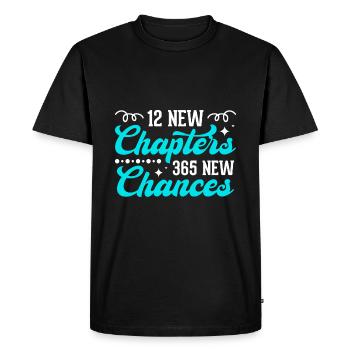 12 Nouveaux chapitres 365 Nouvelles opportunités - T-shirt Premium bio Homme - noir - Devant - Nico (187cm)