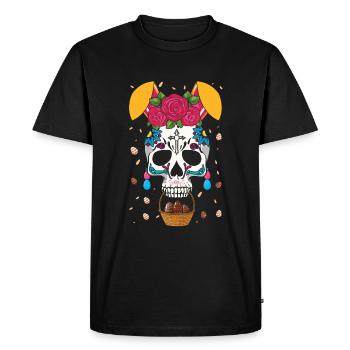 Happy Easter Sunday Dia De Los Muertos - Men's Premium Organic T-Shirt - black - Front - Nico (187cm)