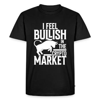 Je suis optimiste quant au marché de la cryptographie - T-shirt Premium bio Homme - noir - Devant - Nico (187cm)