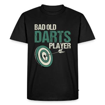Bad Old Darts Player - Darts - Men's Premium Organic T-Shirt - black - Front - Nico (187cm)