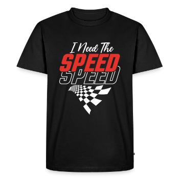 I need the speed - racing cars - Men's Premium Organic T-Shirt - black - Front - Nico (187cm)