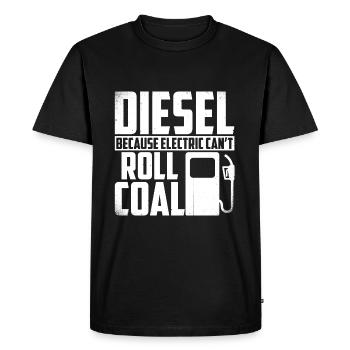 Diesel because electricity cannot roll coal - Men's Premium Organic T-Shirt - black - Front - Nico (187cm)