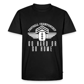 Championnat de football Go Hard or Go Home - T-shirt Premium bio Homme - noir - Devant - Nico (187cm)