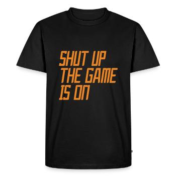 Be quiet the game starts - American Football - Men's Premium Organic T-Shirt - black - Front - Nico (187cm)