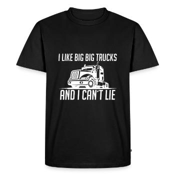 J’aime les gros camions et je ne peux pas mentir - T-shirt Premium bio Homme - noir - Devant - Nico (187cm)
