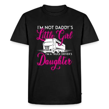 Je ne suis pas la petite fille de papa - T-shirt Premium bio Homme - noir - Devant - Nico (187cm)