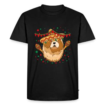 Pet Dog Chowchow Funny Taco Happy Cinco De Mayo - Men's Premium Organic T-Shirt - black - Front - Nico (187cm)