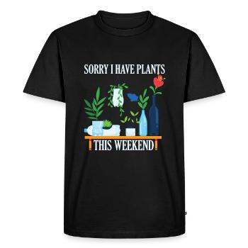 Je suis désolé de planter ce week-end - T-shirt Premium bio Homme - noir - Devant - Nico (187cm)