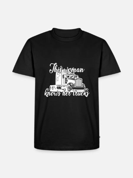 This woman knows her trucks - Men's Premium Organic T-Shirt - black