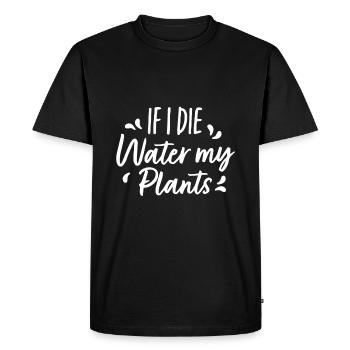Quand je meurs, arrosez mes plantes - Fleuriste - T-shirt Premium bio Homme - noir - Devant - Nico (187cm)