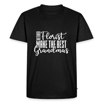 Les fleuristes à la retraite sont les meilleures mamies - T-shirt Premium bio Homme - noir - Devant - Nico (187cm)