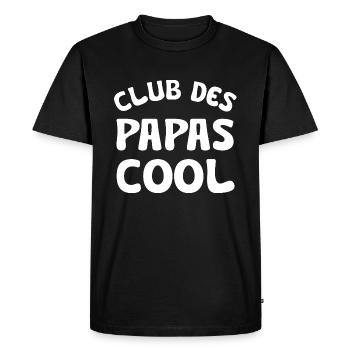 club des papas cool - T-shirt Premium bio Homme - noir - Devant - Nico (187cm)