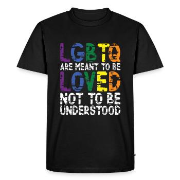 Les LGBTQ sont aimés et non compris - T-shirt Premium bio Homme - noir - Devant - Nico (187cm)