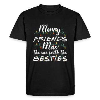 Merry Friends Mas celui avec le meilleur - T-shirt Premium bio Homme - noir - Devant - Nico (187cm)