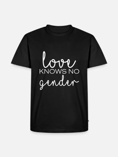Love knows no gender - Men's Premium Organic T-Shirt - black