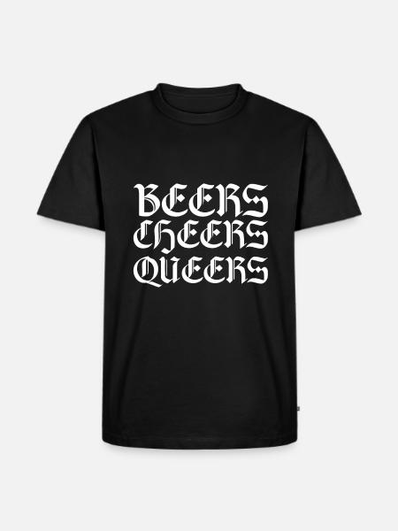 Beer Cheers Queers - LGBTQ - Men's Premium Organic T-Shirt - black
