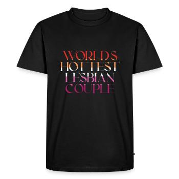Le couple lesbien le plus sexy du monde - T-shirt Premium bio Homme - noir - Devant - Nico (187cm)