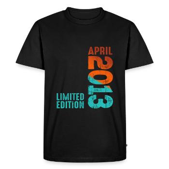 Since April 2013 Year 2013 Retro Vintage 2013 - Men's Premium Organic T-Shirt - black - Front - Nico (187cm)