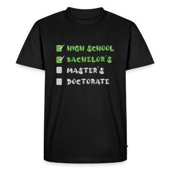 Graduate Bye School Happy Last Class Graduation - Men's Premium Organic T-Shirt - black - Front - Nico (187cm)