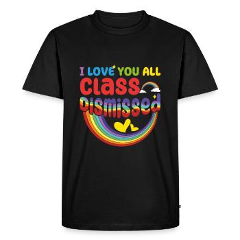 Bye School Out Happy Last Class Dismissed Teacher - Men's Premium Organic T-Shirt - black - Front - Nico (187cm)